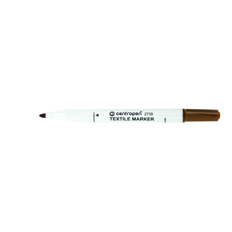 Маркер CENTROPEN Textile 2739 2 мм коричневий